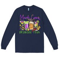 Navy mardi gras drinking team Long Sleeve Tee - MaliasSmallBusiness