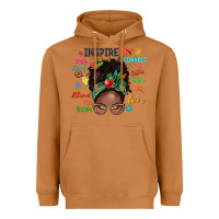 Meerkat afro messy bun teach inspire love teacher blessed Heavyweight Hoodie - NancyCooperArtShop