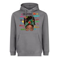 Storm afro messy bun teach inspire love teacher blessed Heavyweight Hoodie - NancyCooperArtShop