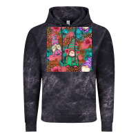 Cloud Black floral easter gnomes seamless pattern Vintage Hoodie - Artiststas