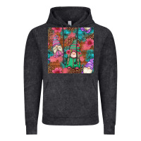 Vintage Black floral easter gnomes seamless pattern Vintage Hoodie - Artiststas