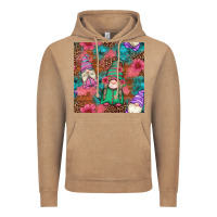 Vintage Coffee floral easter gnomes seamless pattern Vintage Hoodie - Artiststas