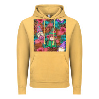Vintage Mustard floral easter gnomes seamless pattern Vintage Hoodie - Artiststas