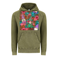 Vintage Olive floral easter gnomes seamless pattern Vintage Hoodie - Artiststas