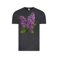 Vintage Black Purple Lilac Flower Illustrations Vintage Tee - LillyAllenDesigns