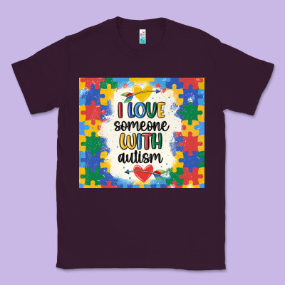 ı Love Someone With Autism Classic Tee Designed By Maliassmallbusiness