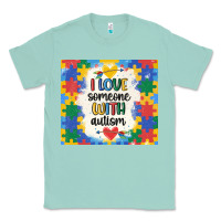 Seafoam ı love someone with autism Classic Tee - MaliasSmallBusiness