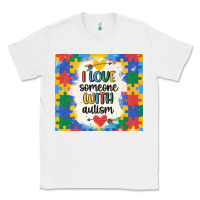 White ı love someone with autism Classic Tee - MaliasSmallBusiness