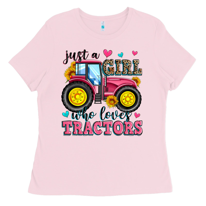 Just A Girl Who Loves Tractors Ladies Tee by Zillion Design Studio | Teevron