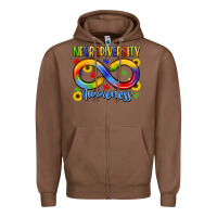 Chestnut neurodiversity awareness Zipper Hoodie - LillyAllenDesigns