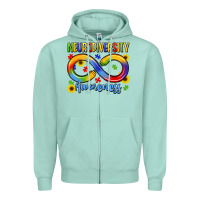 Seafoam neurodiversity awareness Zipper Hoodie - LillyAllenDesigns