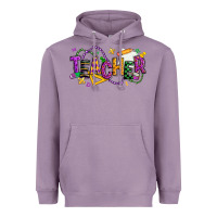 Lavender mardi gras teacher Heavyweight Hoodie - texasbilliewilder