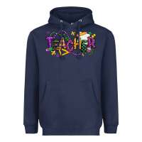Navy mardi gras teacher Heavyweight Hoodie - texasbilliewilder