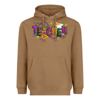 Toasted Coconut mardi gras teacher Heavyweight Hoodie - texasbilliewilder