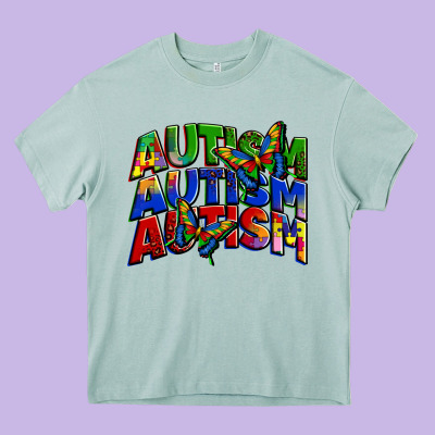 Autism Autism Autism Heavy Core Tee Designed By Zillion Design Studio