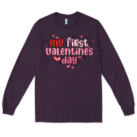 Plum my first valentines day Long Sleeve Tee - MaliasSmallBusiness