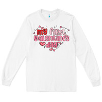 White my first valentines day Long Sleeve Tee - MaliasSmallBusiness