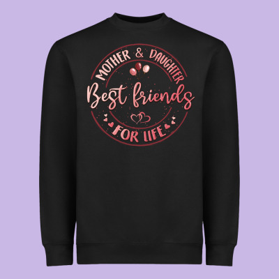 Mother And Daughter Best Friends For Life Heavyweight Sweatshirt Designed By Maliassmallbusiness