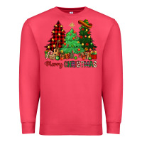 Cardinal merry christmas trees Premium Sweatshirt - NancyCooperArtShop