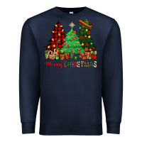 Navy merry christmas trees Premium Sweatshirt - NancyCooperArtShop