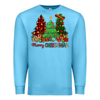 Ocean Blue merry christmas trees Premium Sweatshirt - NancyCooperArtShop