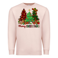 Pale Pink merry christmas trees Premium Sweatshirt - NancyCooperArtShop