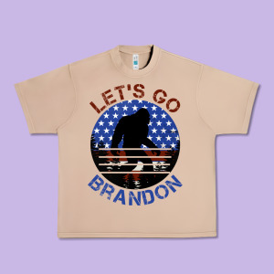 Let's Go Brandon Bigfoot Urban Heavy Tee Designed By Jasminsmagicworld