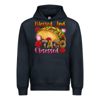 Navy Blessed and taco obsessed Mexico Urban Hoodie - FaDigitalArtStudio