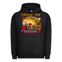 Pigment Black Blessed and taco obsessed Mexico Urban Hoodie - FaDigitalArtStudio