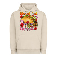 Pigment French Oak Blessed and taco obsessed Mexico Urban Hoodie - FaDigitalArtStudio