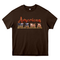Chocolate Brown american mama Heavy Core Tee - BarkalooDesign