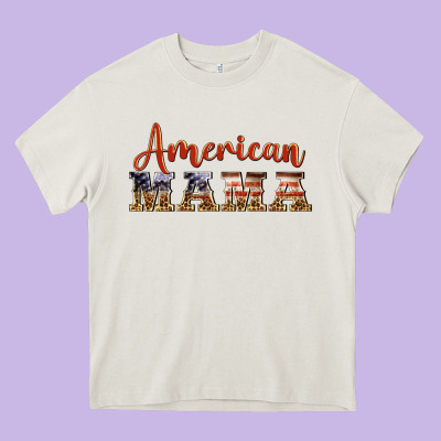 American Mama Heavy Core Tee Designed By Barkaloodesign