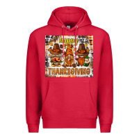 Cardinal Happy Thanksgiving gnomes Premium Hoodie - NancyCooperArtShop
