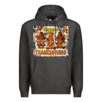 Charcoal Heather Happy Thanksgiving gnomes Premium Hoodie - NancyCooperArtShop