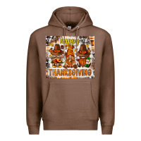 Chestnut Happy Thanksgiving gnomes Premium Hoodie - NancyCooperArtShop