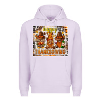 Lilac Happy Thanksgiving gnomes Premium Hoodie - NancyCooperArtShop
