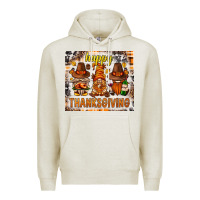 Oatmeal Heather Happy Thanksgiving gnomes Premium Hoodie - NancyCooperArtShop