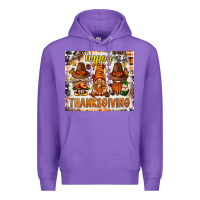 Purple Happy Thanksgiving gnomes Premium Hoodie - NancyCooperArtShop