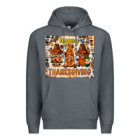 Rock Happy Thanksgiving gnomes Premium Hoodie - NancyCooperArtShop