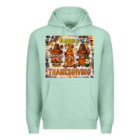 Seafoam Happy Thanksgiving gnomes Premium Hoodie - NancyCooperArtShop