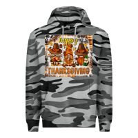Slate Camo Happy Thanksgiving gnomes Premium Hoodie - NancyCooperArtShop