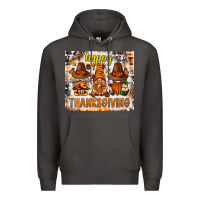 Smoke Happy Thanksgiving gnomes Premium Hoodie - NancyCooperArtShop