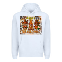 White Happy Thanksgiving gnomes Premium Hoodie - NancyCooperArtShop