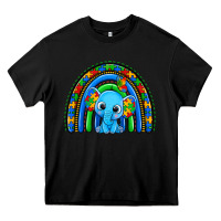 Black autism elephant rainbow Heavy Core Tee - Zillion Design Studio