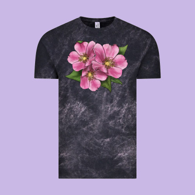 Wild Prairie Rose Illustrations Vintage Tee Designed By Lillyallendesigns