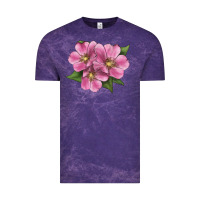 Cloud Purple Wild Prairie Rose Illustrations Vintage Tee - LillyAllenDesigns
