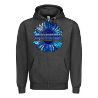 Charcoal Heather autism awareness accept understand love blue Zipper Hoodie - LillyAllenDesigns
