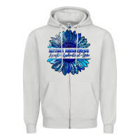 Dove Grey autism awareness accept understand love blue Zipper Hoodie - LillyAllenDesigns
