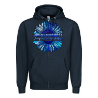 Navy autism awareness accept understand love blue Zipper Hoodie - LillyAllenDesigns
