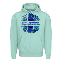 Seafoam autism awareness accept understand love blue Zipper Hoodie - LillyAllenDesigns